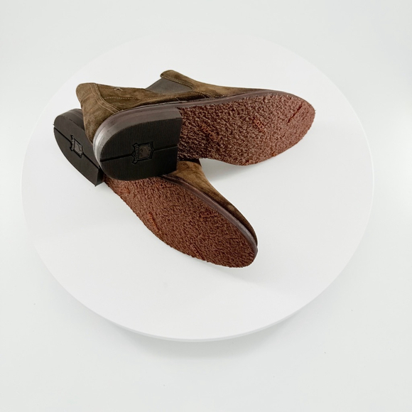 NWT Trask Suede Ankle Boots Olive/ Brown Shade Size 7.5 - Picture 5 of 13